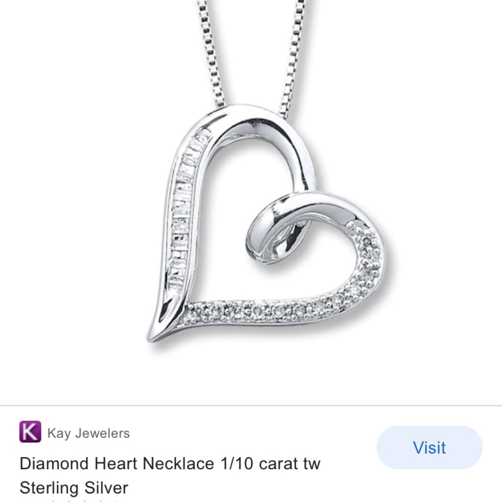 Kay Jewelers Diamond Heart Necklace